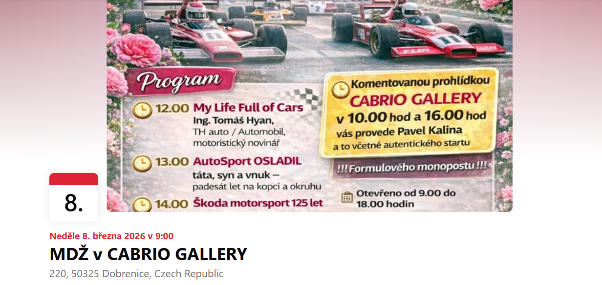 MDŽ v Cabrio Gallery 2026